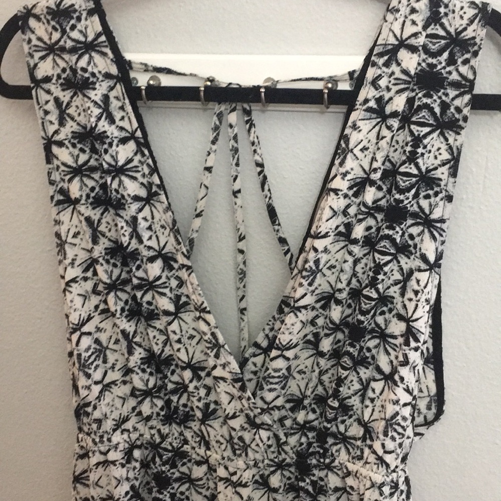 Contemporary deep v jumpsuit